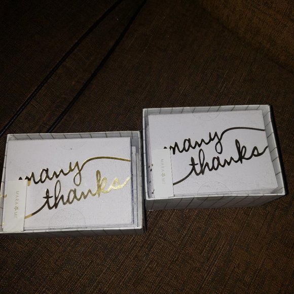 100 Thank You Cards Gold Foil- Many Thanks…